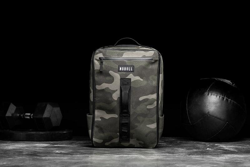Men's Nobull Waxed Canvas Backpack Bags Olive | SG S2571G